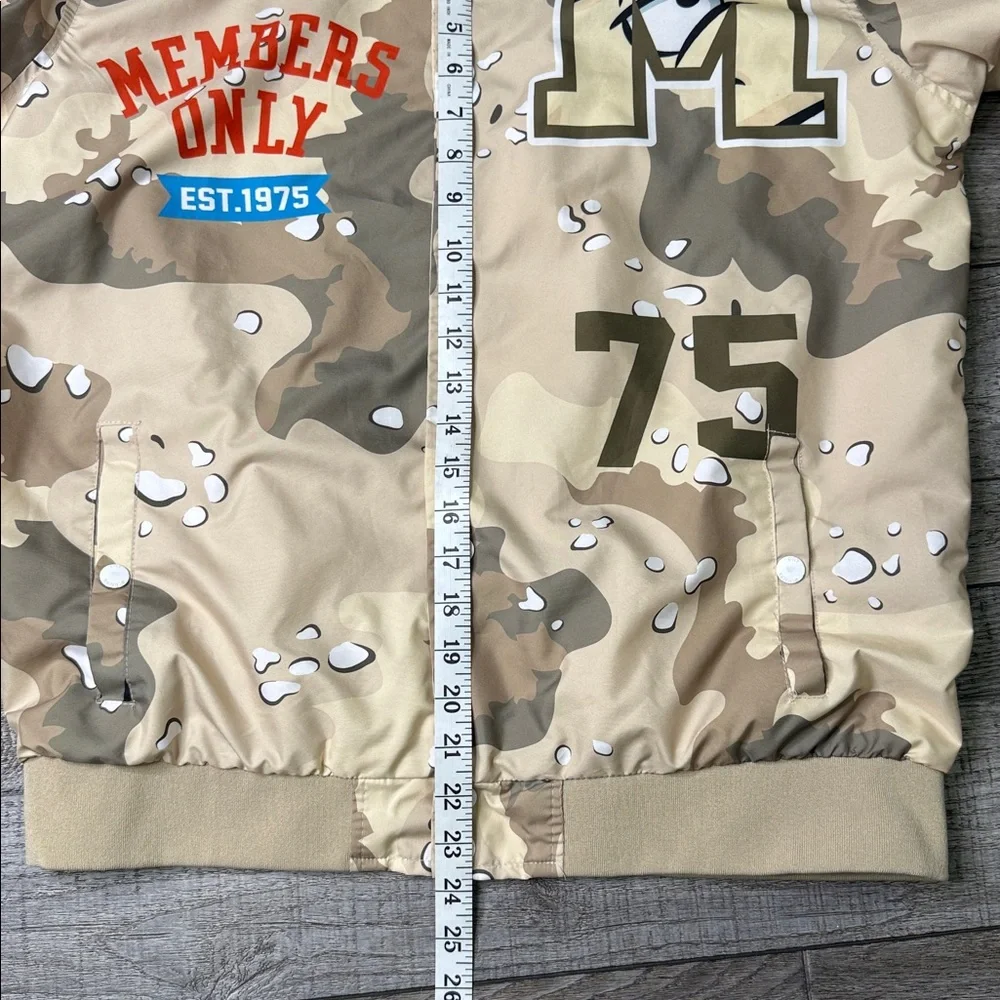 Members Only Nickelodeon Hey Arnold Tan Camo Bomber Jacket
